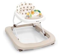 Baninni Miro Girello per bambini con vassoio multiattività interattivo con musica rimovibile, girello regolabile in altezza e facilmente pieghevole, fino a 12 kg, grigio