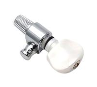 Banjo 5th String Tuning Peg Key - Chrome Geared Tuner Machine Head con pulsante bianco perla per parti di ricambio