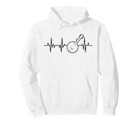 Banjo ECG Heartline Banjo Player Musica Popolare Felpa con Cappuccio