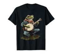 Banjo Frog Bluegrass Banjo Giocatore Rana Giocare Banjo Maglietta