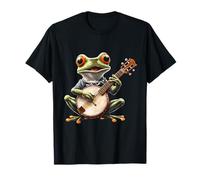Banjo Frog Bluegrass Banjo Giocatore Rana Giocare Banjo Maglietta