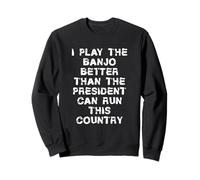 Banjo Funny Music Instrument Band Indie Bluegrass Jazz Uomini Felpa