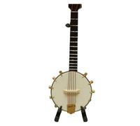 Banjo, miniatura in legno, strumento musicale ornamentale, adatto per soggiorno e casa, strumento eufonio per adulti (10 cm)