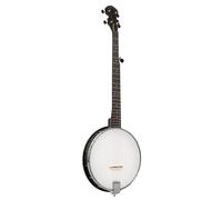 Banjo per mancini, con custodia, 5 corde, dorso aperto, colore: oro