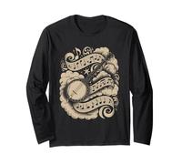 Banjo Player Bluegrass Country Music Notes Maglia a Manica