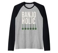 Banjo Player Bluegrass Crew Pluck Vita Folk Music Legend Maglia con Maniche Raglan