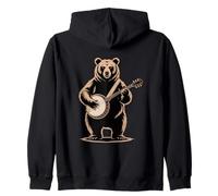 Banjo Suonare Orso Bluegrass Country Music Felpa con Cappuccio