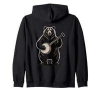 Banjo Suonare Orso Bluegrass Country Music Felpa con Cappuccio