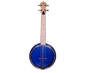 Banjolele Bones BB400A 4 cuerdas Azul,Tamaño concierto 382mm, parche y aro de plástico