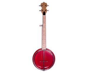 Banjolele Bones BB500R 5 cuerdas Rojo Tamaño tenor 507mm, parche y aro de plástico