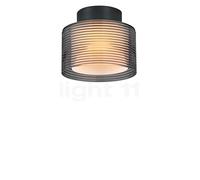 Bankamp Grand Lampada da soffitto LED, antracite opaco/vetro Groove - ø20 cm