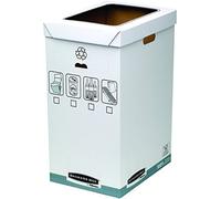Bankers Box 0193201 Cestino in Cartone per Riciclo System, FSC, Bianco/Grigio, Confezione da 5 pezzi