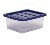 BANKERS BOX - 100135770 - Contenitore multiuso Bankers Box - 32 x 40 x 17 cm - 15 L - PP - con coperchio blu - trasparente - Fellowes - 103352 - Conf. da 1 Pz. - 100135770