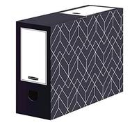 BANKERS BOX Confezione da 5 scatole per archivio formato A4, per ufficio e casa, larghezza dorso 100 mm, in cartone ondulato riciclato al 100%, colore: blu mezzanotte