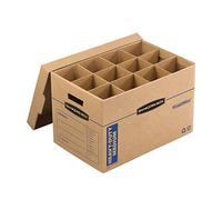 Bankers Box SmoothMove 7710701 - Scatola per trasloco da cucina, resistente, divisori in vetro, 30,5 x 31,5 x 47 cm, in carta kraft, confezione da 1
