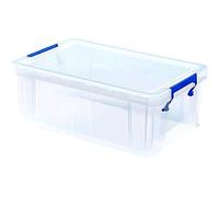 Bankers Box Prostore scatola porta oggetti in plastica con coperchio, 10 litri, impilabile, scatole per armadio super resistenti, dimensioni 14x34x21.5 cm, contenitori plastica trasparente, 1 pezzo