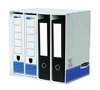 Bankers Box Sistema da scrivania organiser a 4 scomparti, 5 pezzi, blu/bianco