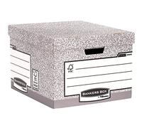Bankers Box System Scatola Archivio Grande, Grigio, Confezione da 10 Pezzi