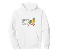 Bankrupted By Bird Seed Funny Bird Watching Arte Geometrica Felpa con Cappuccio