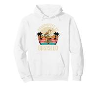 Bankrupted By Bird Seed Funny Bird Watching Retro Tramonto Felpa con Cappuccio