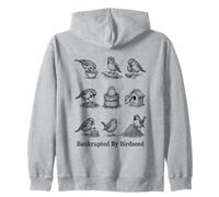 Bankrupted By Bird Seed Funny Bird Watching Stile Vintage Felpa con Cappuccio