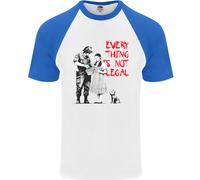 Banksy Arte Everything Is Not Legal Uomo S/S Baseball T-Shirt