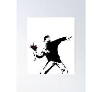 Banksy Flower Thrower! Modern Art Decor Unframe