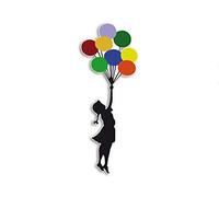 Banksy Girl with Ballons Kult Sticker | Art Wall Graffiti Vinyl Sticker | Style Trend Decoration resistente alle intemperie e ai raggi UV