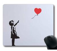 Banksy Girl with Red balloon Custom non-slip Oblong mouse Mats in 17,8 x 22,9 cm (220 mm * 180 MM * 3 mm)