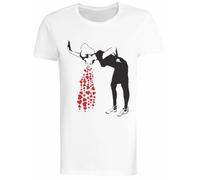 Banksy Graffiti Love Sick Woman Maglietta Bianca Femminile T-Shirt A Maniche Corte da Donna
