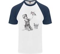 Banksy NHS Infermiere Supereroe Uomo S/S Maglietta Baseball