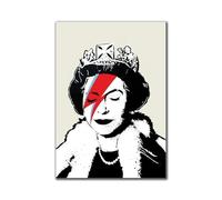 Banksy Poster Queen Elizabeth II Wall Art Elizabeth II Queen Stampe Elizabeth II Queen Canvas Painting Modern Home Decor Picture 50x70cm Senza cornice