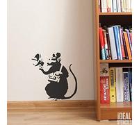 Banksy Rat Graffiti Stampo - Radar Topo/Riutilizzabili Arredo Casa & Arte Artigianato Pittura Stampo - SEMI TRASPARENTE STAMPO, L/ 37X41CM