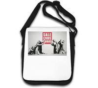 Banksy Street Art Sale Ends Today - Borsa a tracolla, colore: Bianco, bianco, Taglia unica