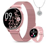BANLVS Smartwatch Donna, 1.27” Orologio Fitness con Chiamata Bluetooth, 110 Modalità Sportive, Ciclo Mestruale, Cardiofrequenzimetro SpO2, IP68 Impermeabile Smartwatch per Android iOS Rosa