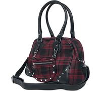 Banned Alternative Warren plaid Donna Borsetta nero/rosso cotone, poliuretano