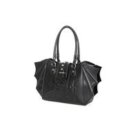 Banned Borsa a mano gotica con ala di pipistrello nera vietata Borsa a mano stile vampiro con stemma di Halloween