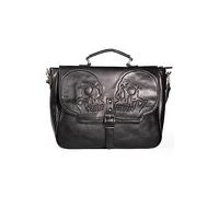 Banned Fire Armor Satchel Borsa a tracolla Teschio Goffrato in Finta Pelle Gotica