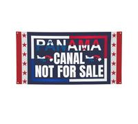 Banner 2x4 "I Love Panama Canal IsFor Sale" con bandiera e 4 fori in metallo