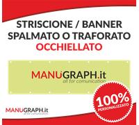 Banner 4x1 Occhiellato 510 GR Striscione Spalmato o Traforato Personalizzato