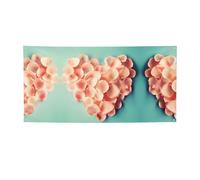 Banner a forma di cuore con petali floreali per le vacanze, decorare la decorazione per la laurea e l'evento di nozze