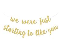 Banner addio, decorazioni per feste di andata via, striscione per pensionamento, decorazioni di addio, decorazioni per cominciavamo a piacerti, senza fai da te