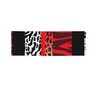 Banner animale leopardo rosso e zebra personalizzato grandi banner per feste all'aperto Lndoor con quattro fori rotondi in metallo banner segno per la decorazione di feste aziendali