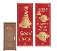 Banner 'anno del serpente cinese 2025,Adesivi per finestre - Colorati accoppiati cinesi,Eleganti decorazioni per feste a tema, decorazioni per feste primaverili per la casa,