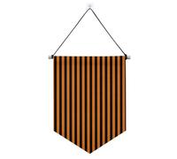 Banner arancione con linee nere di Halloween appeso con bandiere telescopiche banner appeso decorazioni per feste per ufficio, scuola, aula, dormitorio, casa