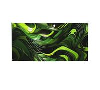 Banner astratto verde stampato serpente segni personalizzati foto testo sfondo banner interno esterno banner da parete per decorazioni domestiche o fondali