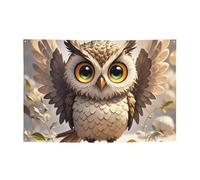 Banner Banner per interni ed esterni cartello personalizzato carino gufo banner segni per feste riutilizzabile cartello vuoto 300D poliestere decorazione banner per la decorazione del partito