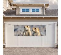 Banner Banner per interni ed esterni cartello personalizzato Due cani della prateria Banner per feste Segni riutilizzabili Cartello vuoto 300D Poliestere Decorazione Banner per la decorazione del