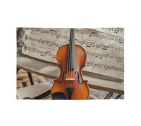 Banner Banner per interni ed esterni cartello personalizzato per violino spartito musicale Banner per feste Segni riutilizzabili Cartello vuoto 300D poliestere decorazione banner per decorazione per