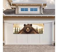 Banner Banner per interni ed esterni cartello personalizzato rustico Lodge Bear Banner per feste Segni riutilizzabili Cartello vuoto 300D poliestere decorazione banner per decorazione per feste